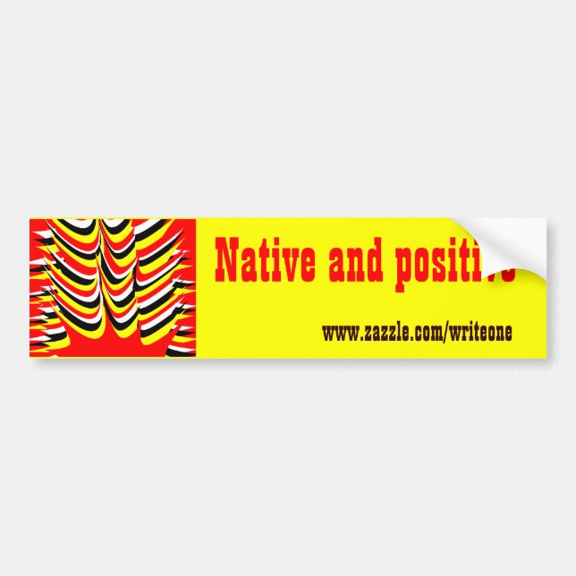 Pegatina Para Coche nativo y positivo (Frente)