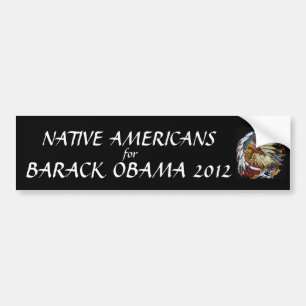 Pegatina Para Coche Nativos americanos para Barack Obama 2012