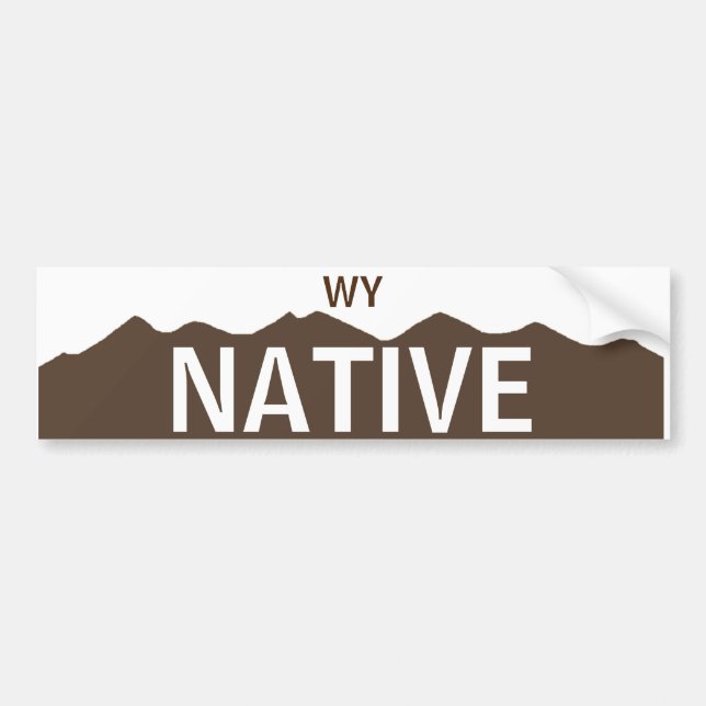 Pegatina Para Coche Natural de Wyoming (Frente)
