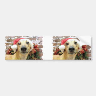 Pegatina Para Coche Navidad - galgo - Pena
