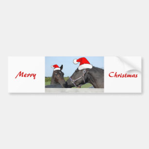 Pegatina Para Coche Navidades Caballo y Pony