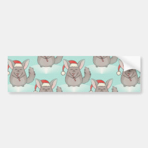 Pegatina Para Coche navidades chinchillas