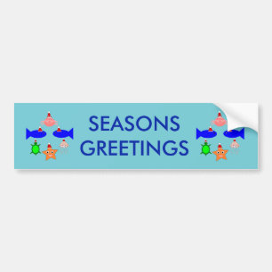 Pegatina Para Coche Navidades Criaturas marinas personalizadas