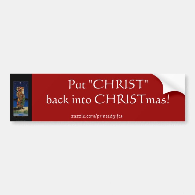 Pegatina Para Coche Navidades cristianos golpean con fuerza (Frente)