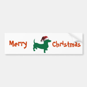 Pegatina Para Coche Navidades Dachshund