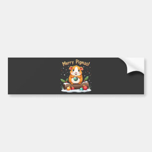 Pegatina Para Coche Navidades de Cerdo de Merry Pigmas Guinea