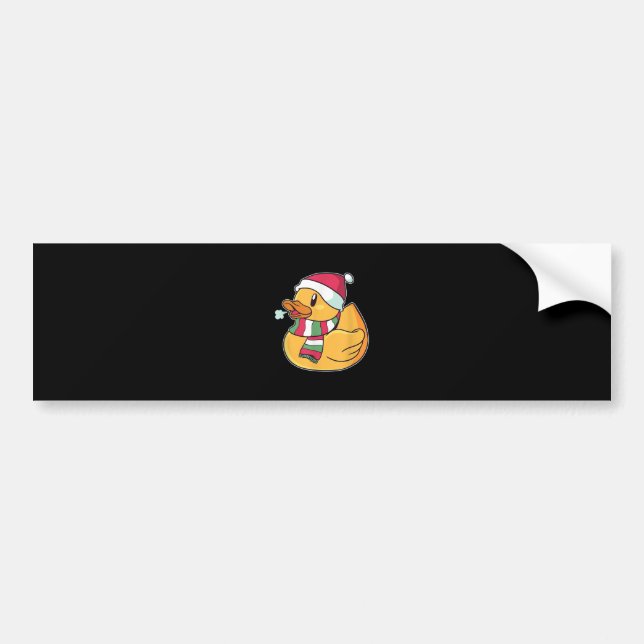 Pegatina Para Coche Navidades de pato de cubo (Frente)