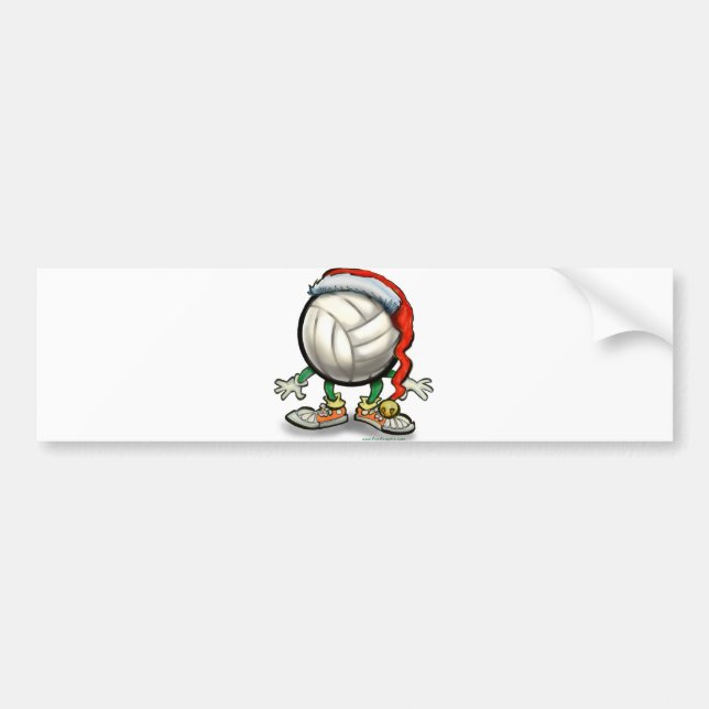 Pegatina Para Coche Navidades de voleibol (Frente)