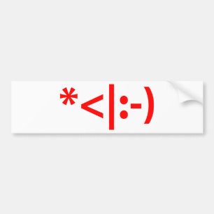 Pegatina Para Coche Navidades Elf Emoticon Xmas ASCII Texto Arte