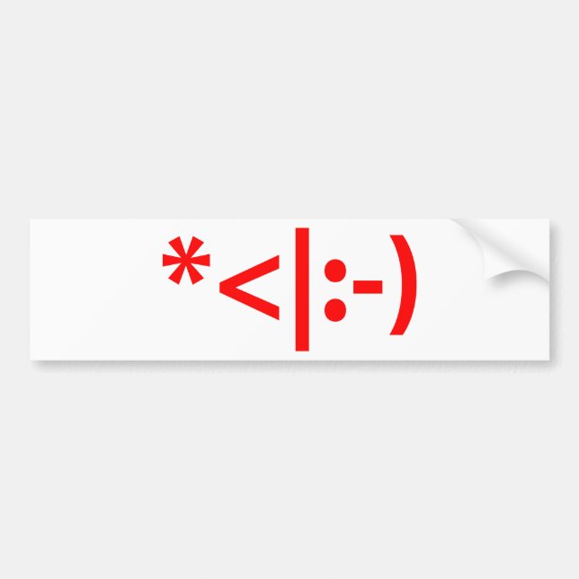 Pegatina Para Coche Navidades Elf Emoticon Xmas ASCII Texto Arte (Frente)