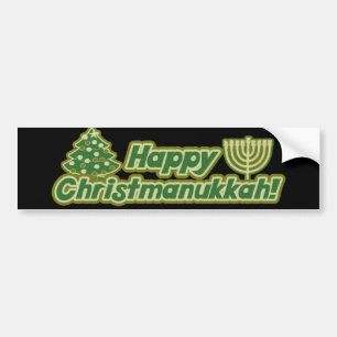Pegatina Para Coche Navidades felices hanukkah Kwanzaa