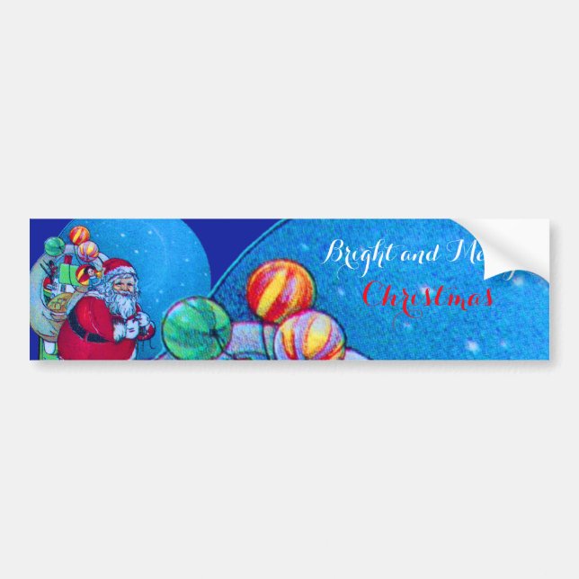 PEGATINA PARA COCHE NAVIDADES SANTA CLAUS, TOKY SACK Y BALLOONS (Frente)