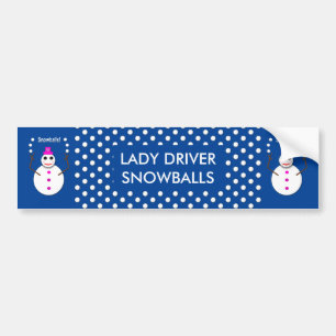 Pegatina Para Coche Navidades Snowlady Malabando bolas de nieve Person