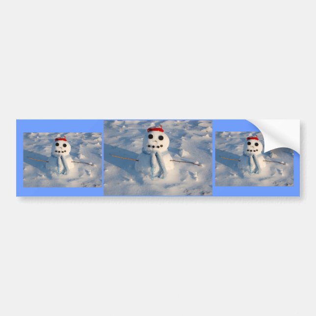 Pegatina Para Coche Navidades Snowman (Frente)