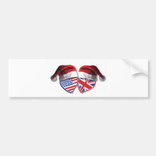 Pegatina Para Coche Navidades UK USA Hearts