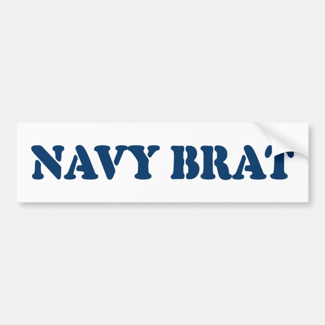 PEGATINA PARA COCHE NAVY BRAT (Frente)