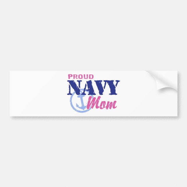 Pegatina Para Coche Navy Mom (Frente)
