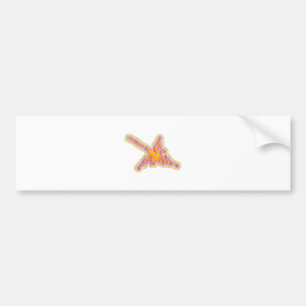 Pegatina Para Coche Nazca Lines Hummingbird Con Efecto De Papel Arruga