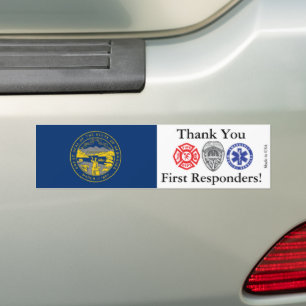 Pegatina Para Coche Nebraska Gracias Primeros Respuestas