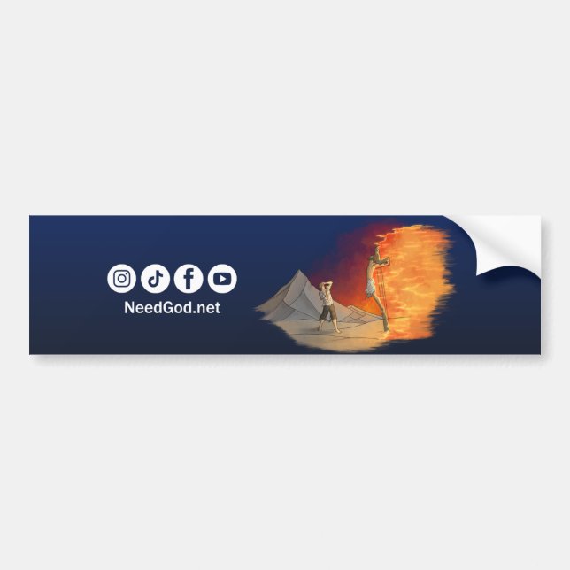 Pegatina Para Coche NeedGod.net Decoración del coche (Frente)