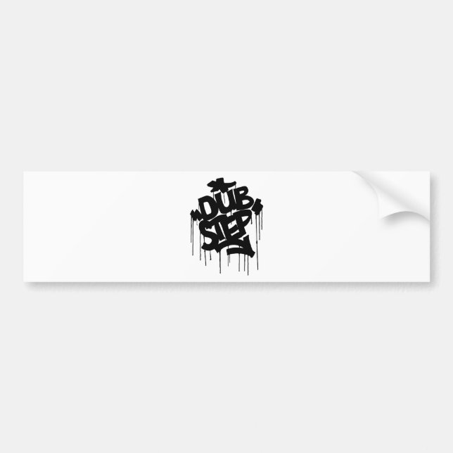 Pegatina Para Coche Negro de Dubstep FatCap (Frente)