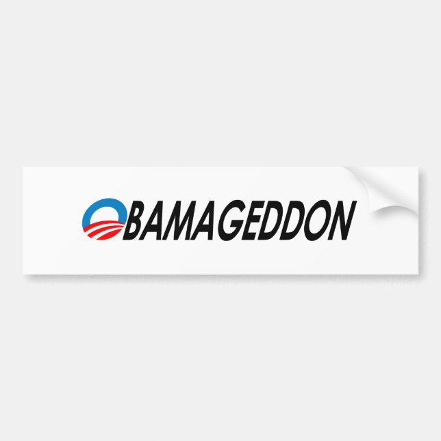 Pegatina Para Coche Negro de Obamageddon (Frente)