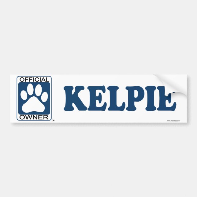 Pegatina Para Coche Negro del Kelpie (Frente)