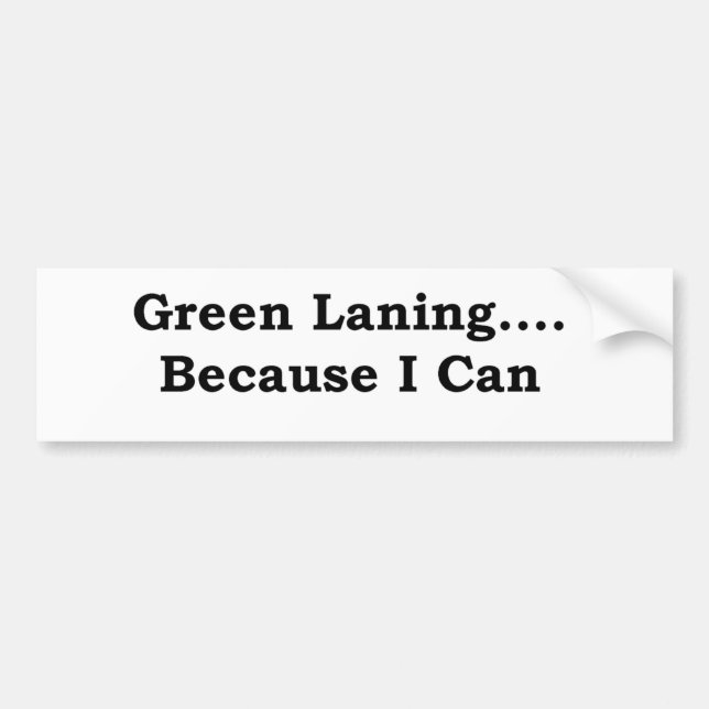 Pegatina Para Coche Negro laning verde (Frente)