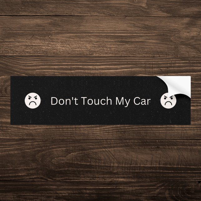 Pegatina Para Coche Negro no toques mi auto (Subido por el creador)
