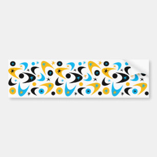 Pegatina Para Coche Negro y Aqua Starburst Boomerang