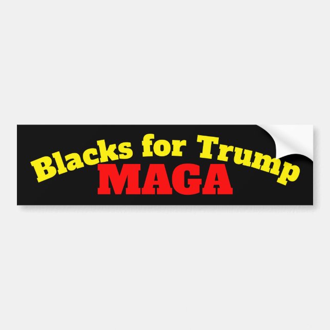 Pegatina Para Coche Negros para Trump MAGA (Frente)