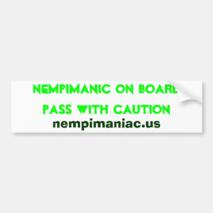 Pegatina Para Coche Nempimanic a bordo paso con la precaución,