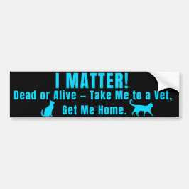 Pegatina Para Coche Neon Blue "I Matter" Bumper Sticker