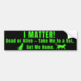 Pegatina Para Coche Neon Green "I Matter" Bumper Sticker