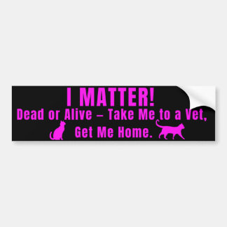 Pegatina Para Coche Neon Pink "I Matter" Bumper Sticker
