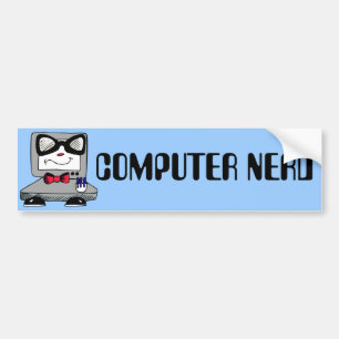 Pegatina Para Coche Nerd informático - Texto y color Personalizar