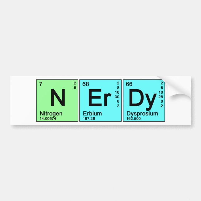 Pegatina Para Coche Nerd periódico (Frente)