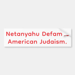 Pegatina Para Coche Netanyahu difama al judaísmo estadounidense Hankam
