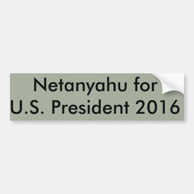 Pegatina Para Coche Netanyahu para el presidente (Frente)