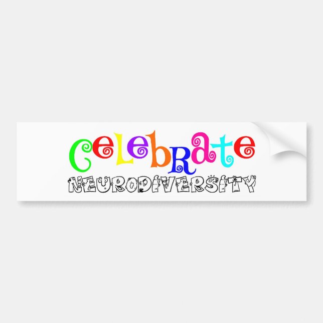 Pegatina Para Coche Neurodiversity de la camiseta de la conciencia (Frente)