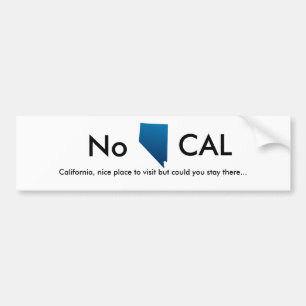 Pegatina Para Coche Nevada, no, California, lugar agradable a visitar