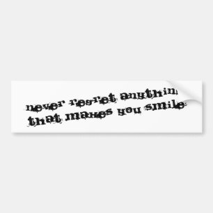 Pegatina Para Coche Never regret anything