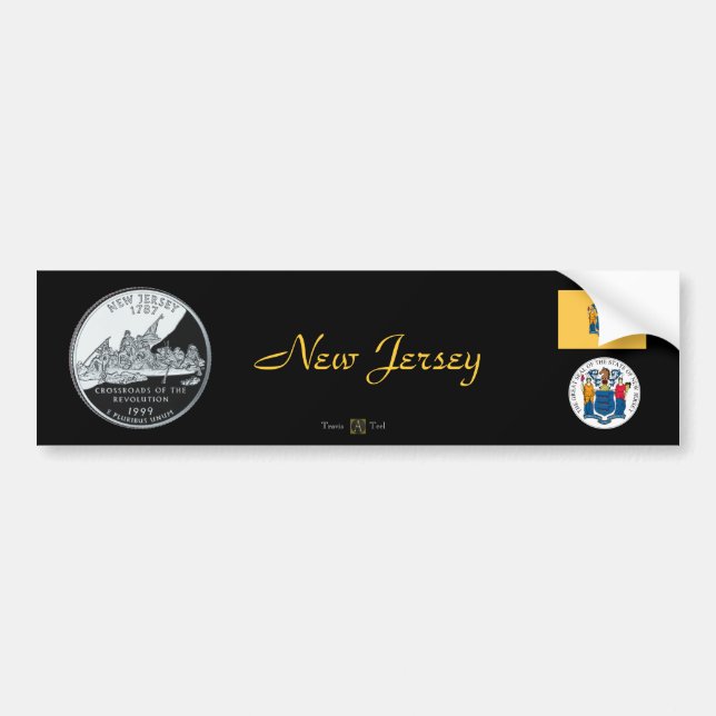 PEGATINA PARA COCHE NEW JERSEY (Frente)