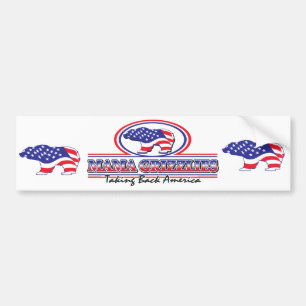 Pegatina Para Coche NEW-Patriotic-Grizzly