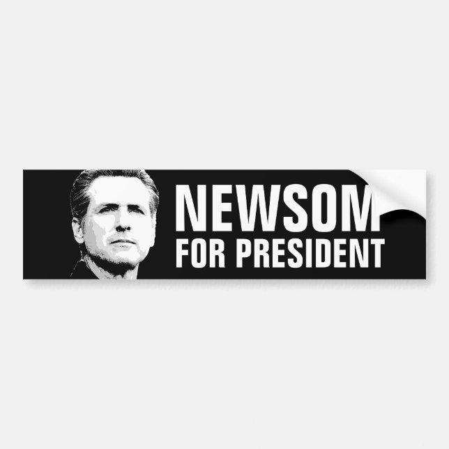 PEGATINA PARA COCHE NEWSOM PARA PRESIDENTE (Frente)