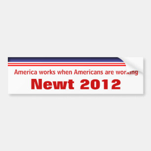 Pegatina Para Coche Newt Gingrich 2012