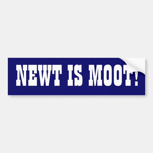 Pegatina Para Coche "Newt is Moot" (Frente)