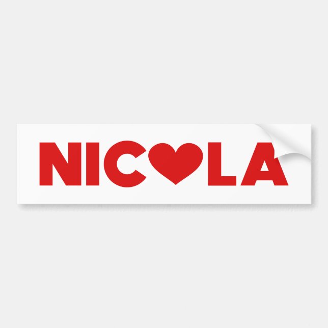 Pegatina Para Coche Nicola Love (Frente)