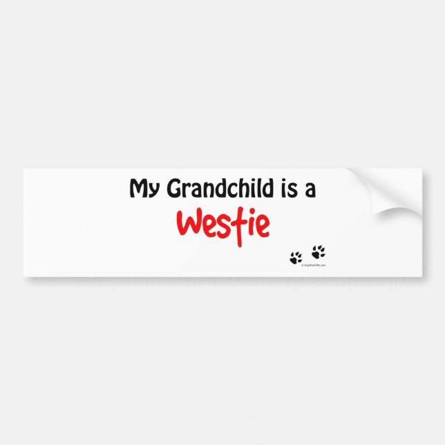 Pegatina Para Coche Nieto de Westie (Frente)