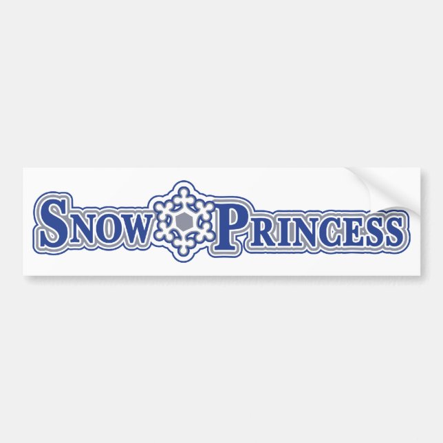 Pegatina Para Coche Nieve-Princesa-Luz (Frente)